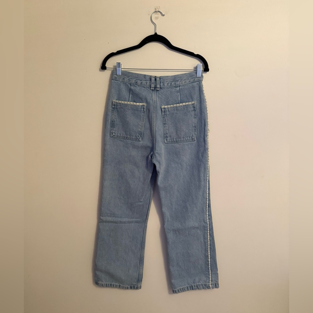 Zara Tweed Trim Jeans - Picture 7 of 9